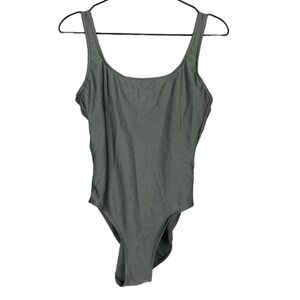 Vintage INC green wired one piece swimsuit